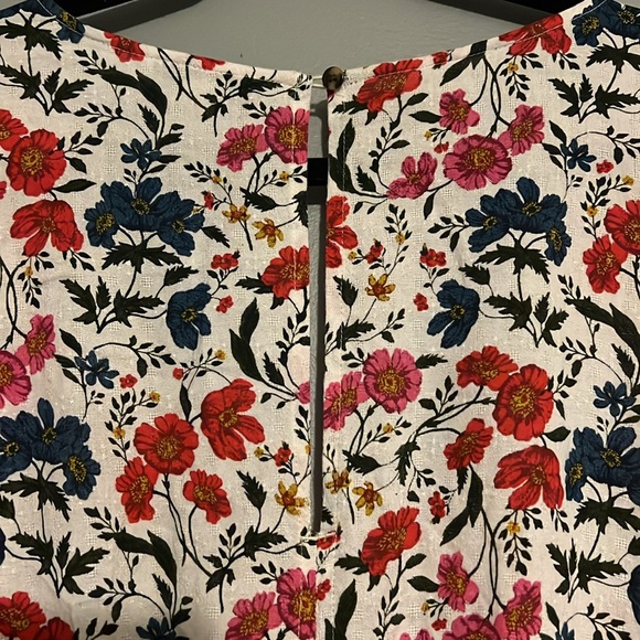 American Eagle Women's Romper Size Large Blue Multicolor Floral Long Sleeve EUC - Picture 6 of 13
